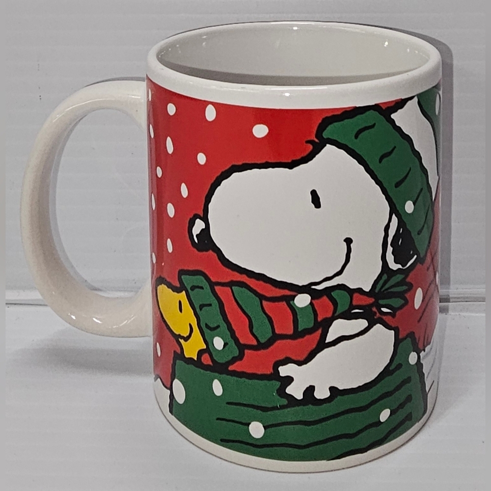 Snoopy and Woodstock Coffee Mug Peanuts Galerie Christmas